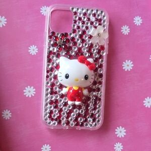 I Phone 11 Case Hello Kitty Red and White Phone Case
